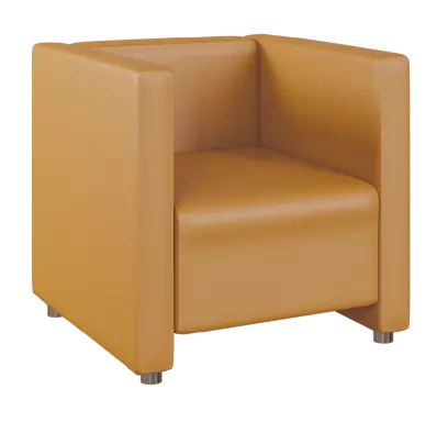 MIRA 1 křeslo, koženka světle hnědá